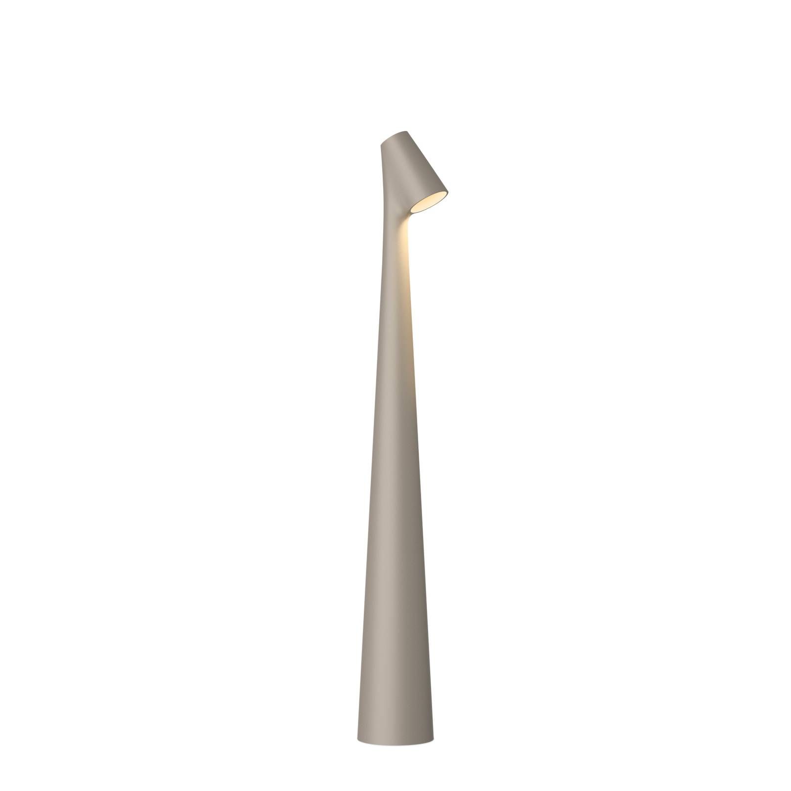 Vibia Africa stolová LED lampa 40 cm tmavá béžová, Obývacia izba / jedáleň, hliník, polykarbonát, 4.5W, L: 5 cm, K: 40cm