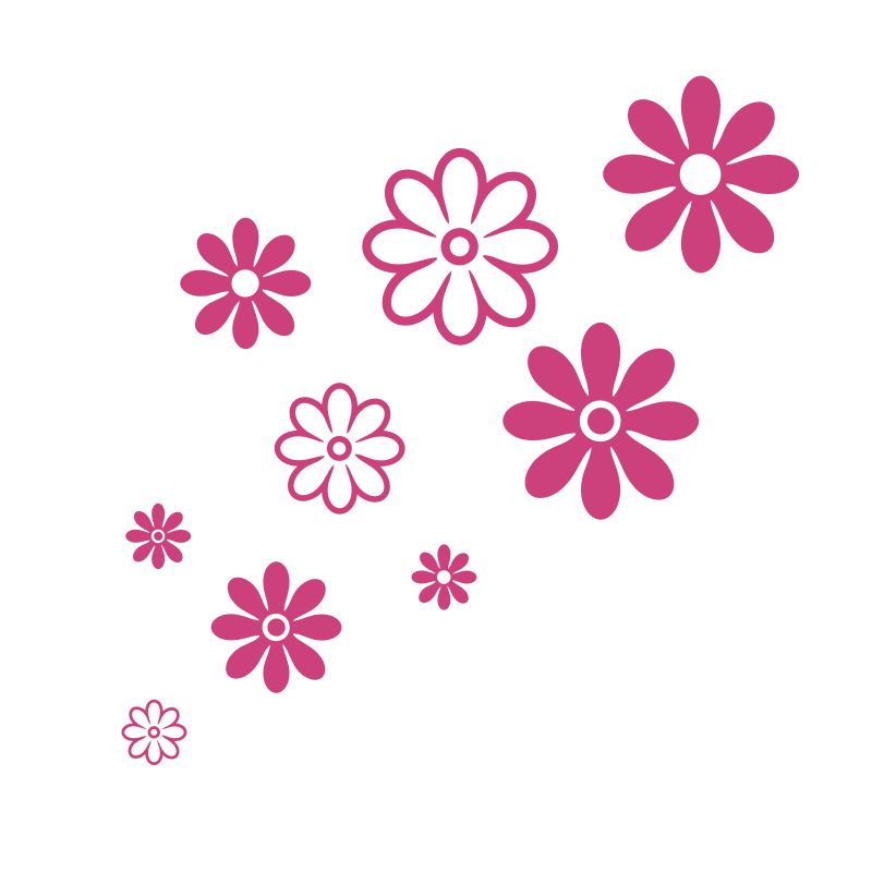 Pieris design Kvety - nálepka na okno béžová