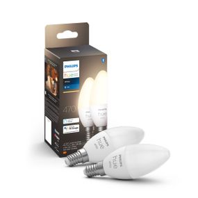 Philips Hue White 8719514320628 LED žiarovka E14 5,5W/470lm sviečka 2700K bluetooth 2-set