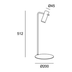LEDS-C4 Nude Curved stolová lampa E27 čierna, Obývacia izba / jedáleň, hliník, E27, 15W, K: 51.2cm