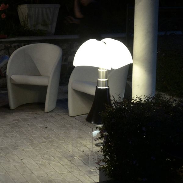 Martinelli Luce Pipistrello – stolná lampa, čierna, Obývacia izba / jedáleň, kov, ušľachtilá oceľ, metakrylan, E14, 5.4W, K: 86cm