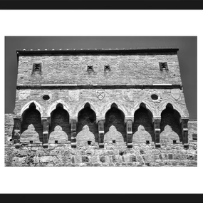 Rámovaný obraz Porta San Giovanni, čiernobiely