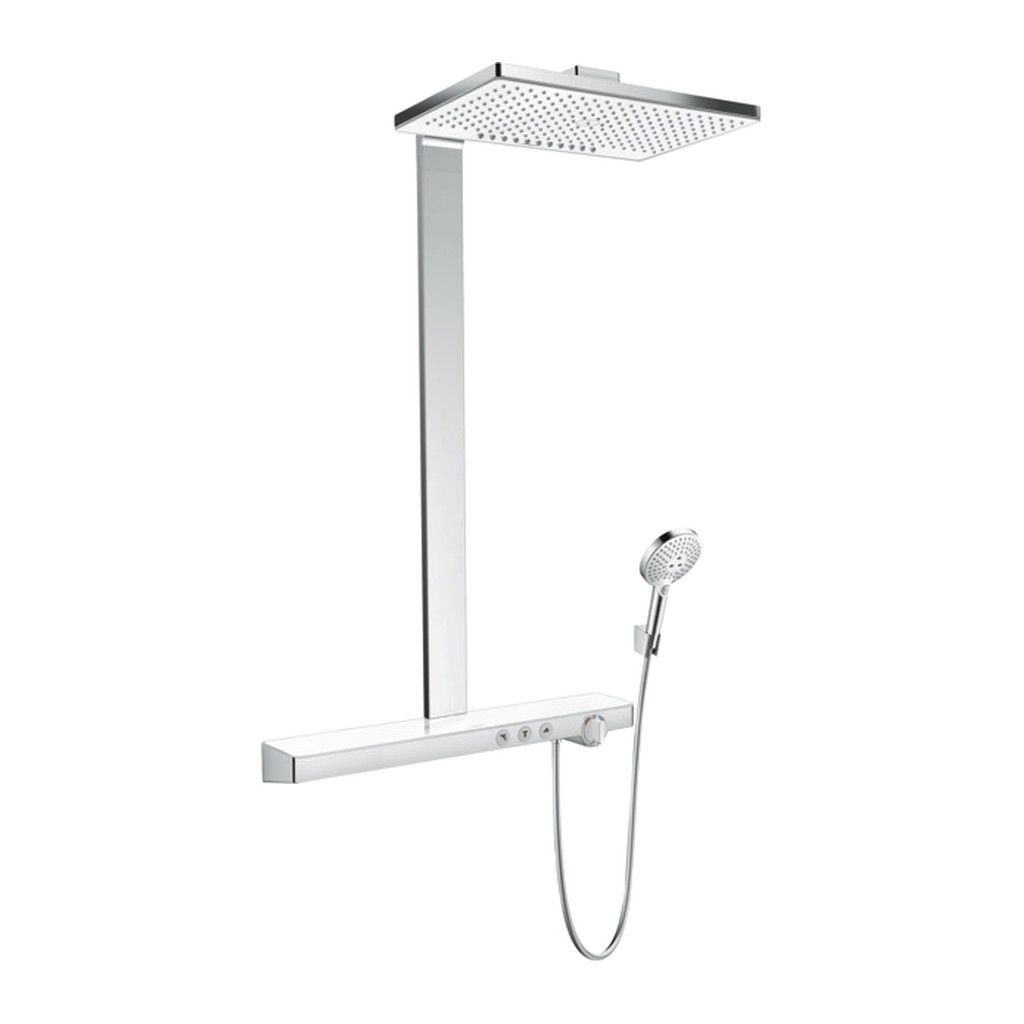 Hansgrohe Rainmaker Select - Showerpipe 460 2jet EcoSmart 9 l/min s termostatom, biela/chróm 27028400