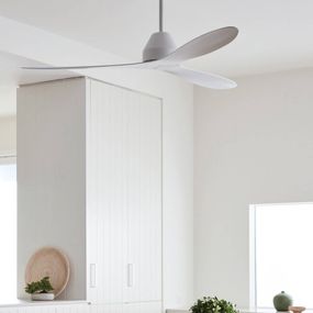 Beacon Lighting Stropný ventilátor Whitehaven 142 cm biely, Obývacia izba / jedáleň, plast, K: 30cm