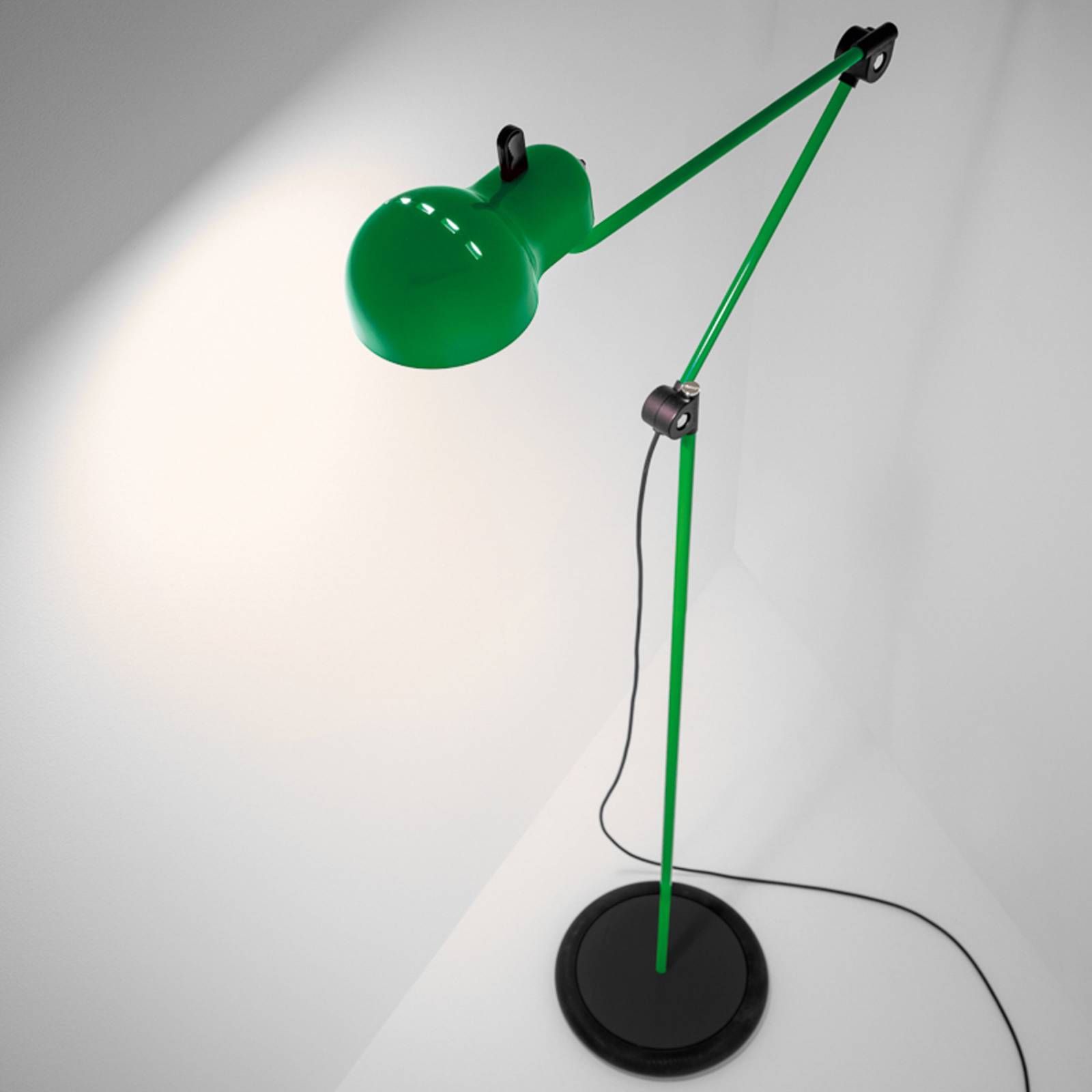 Stilnovo Topo stojacia LED lampa, zelená, Obývacia izba / jedáleň, kov, polyetylén, E27, 7W, K: 140cm