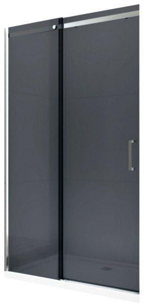 MEXEN - OMEGA posuvné dvere 150x190 cm 8 mm chróm, grey so sadou pre niku 825-150-000-01-40