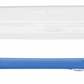 NUBY Lyžička silikón s dlhou rúčkou a s obalom 1 ks, 6 m+, modrá ID5556BLUE