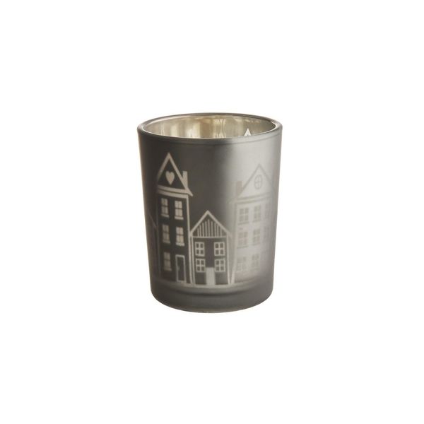 Butlers VILLAGE Svietnik na čajovú sviečku 8 cm - šedá