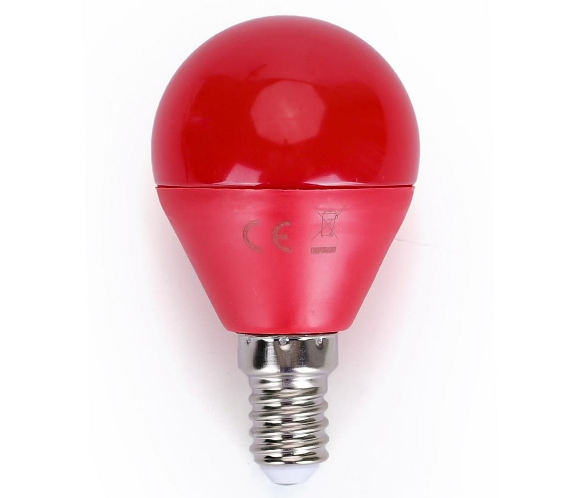 LED Žiarovka G45 E14/4W/230V červená - Aigostar