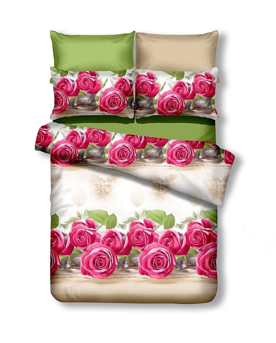 Obojstranná posteľná bielizeň z mikrovlákna DecoKing Sia bielo-ružová