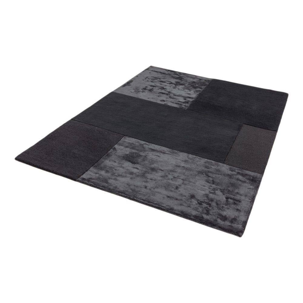 Antracitovosivý koberec Asiatic Carpets Tate Tonal Textures, 200 x 290 cm
