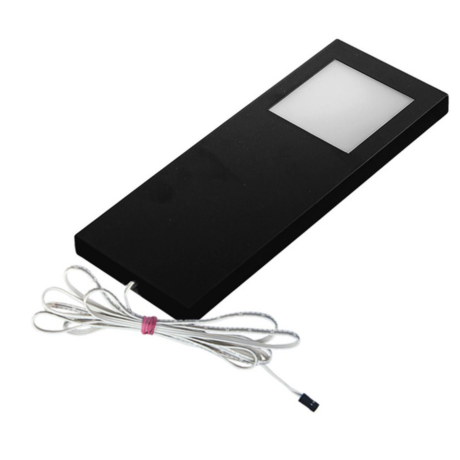 Hera Podhľadové LED Slim-Pad F 3 000 K čierne, Kuchyňa, plast, 5W, Energialuokka: G, P: 18 cm, L: 7 cm, K: 1.1cm