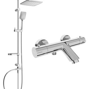 MEXEN/S - Sven sprchový stĺp vrátane vaňovej termostatickej batérie Kai, chróm 77300262-00