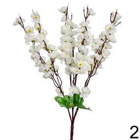 Kytica čerešňový kvet biely x7 55cm 218373B
