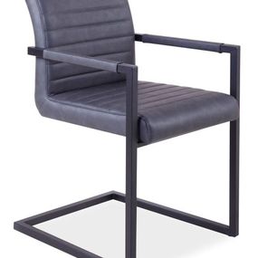 Jedálenská stolička Signal SOLID čierna/sivá