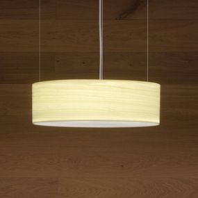 LZF LamPS Gea Slim závesné LED Casambi-App slonovina, Obývacia izba / jedáleň, drevená dyha, plast, kov, 25W, K: 15cm