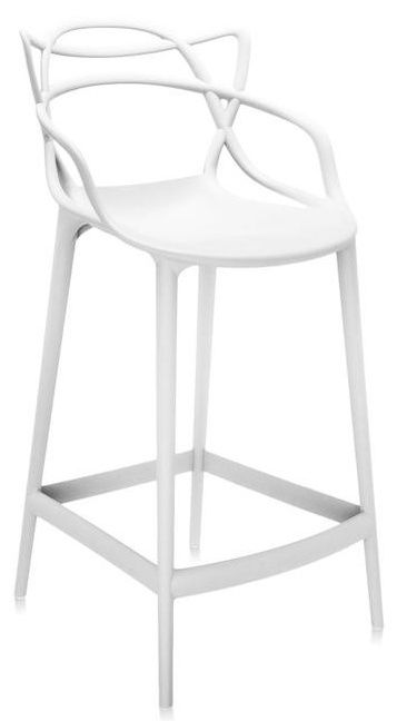 Kartell - Vysoká barová stolička Masters, biela