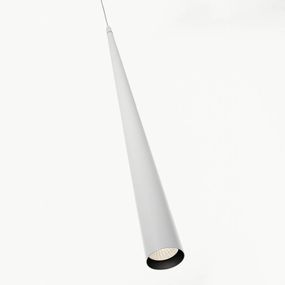 B.lux Dlhé závesné LED svietidlo Micro S75, biele, Obývacia izba / jedáleň, kov, 9.5W, K: 77cm