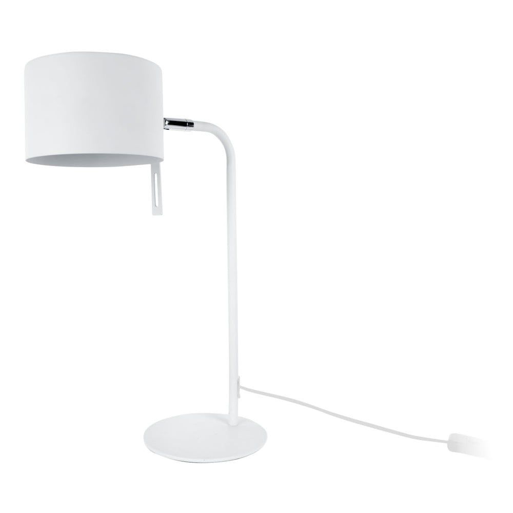 Biela stolová lampa Leitmotiv Shell, výška 45 cm