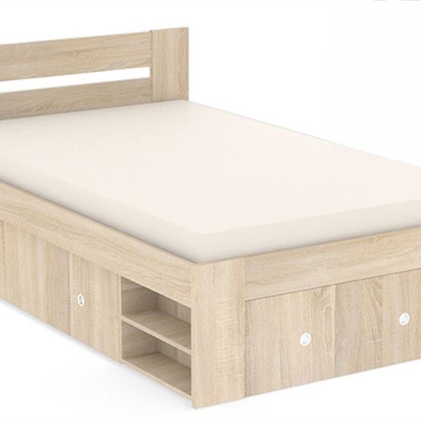 Študentská posteľ rea larisa 120x200cm s nočným stolíkom - dub