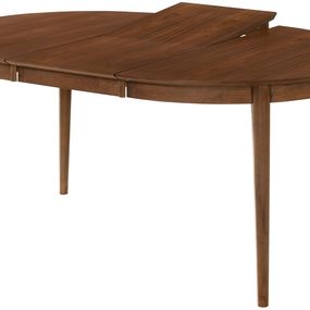 Estila Škandinávsky oválny rozkladací jedálenský stôl Nordica Nogal z dreva v orechovo hnedej farbe so štyrmi nožičkami 165cm