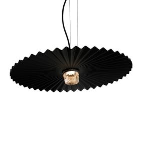 Karman Gonzaga závesné LED svetlo, Ø 59 cm, čierne, Obývacia izba / jedáleň, hliník, 13W, K: 8cm