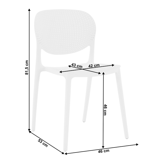 Stolička, biela, FEDRA NEW