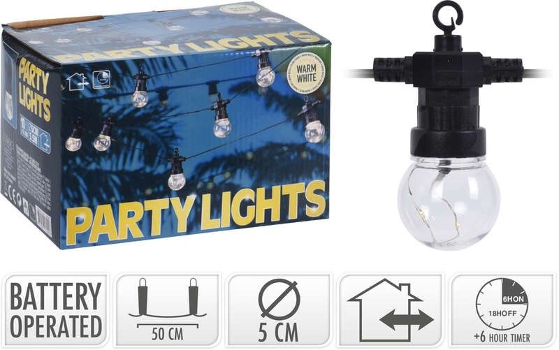 PROGARDEN Světelný řetěz LED PARTY 10 žárovek 30LED KO-AF5500700