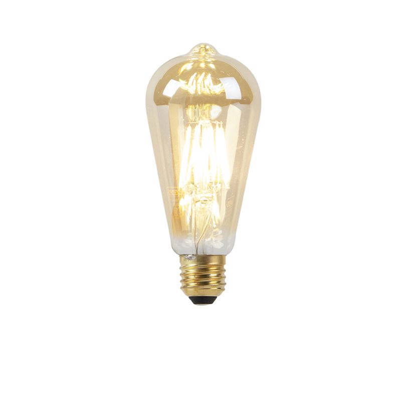 LED žiarovka E27 ST64 8W 2000-2600K tlmené až teplé zlaté vlákno
