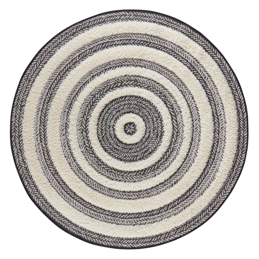 Sivo-biely koberec Mint Rugs Handira Circle, ⌀ 160 cm