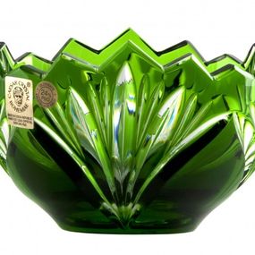 Krištáľová miska Jonathan, farba zelená, priemer 110 mm