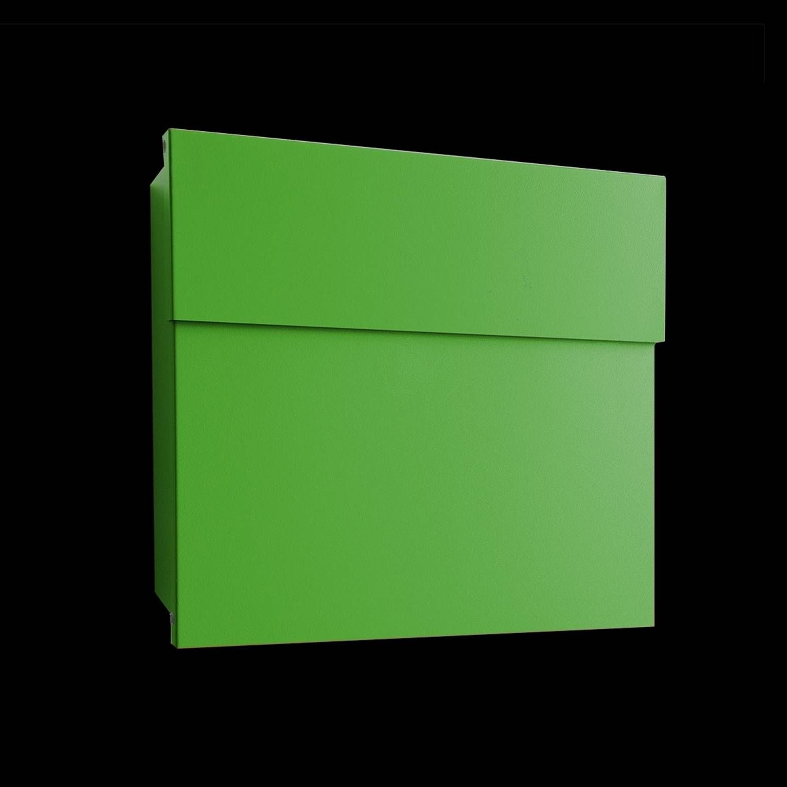 Absolut/ Radius Dizajnová poštová schránka Letterman IV, zelená, Oceľ potiahnutá práškom, ušľachtilá oceľ, L: 40 cm, K: 34cm