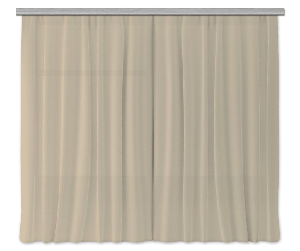 FCS XL 4819 AG Design textilný foto záves delený jednofarebný Dark Beige - Tmavo béžová FCSXL 4819, veľkosť 180 x 160 cm