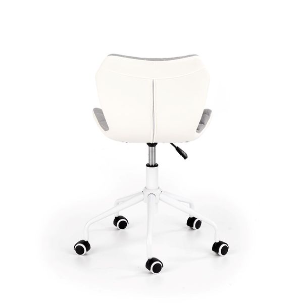 Detská stolička na kolieskach Matrix 3 - biela / sivá