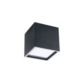 LED2 - LED Vonkajšie stropné svietidlo CUBE LED/12W/230V antracit IP54