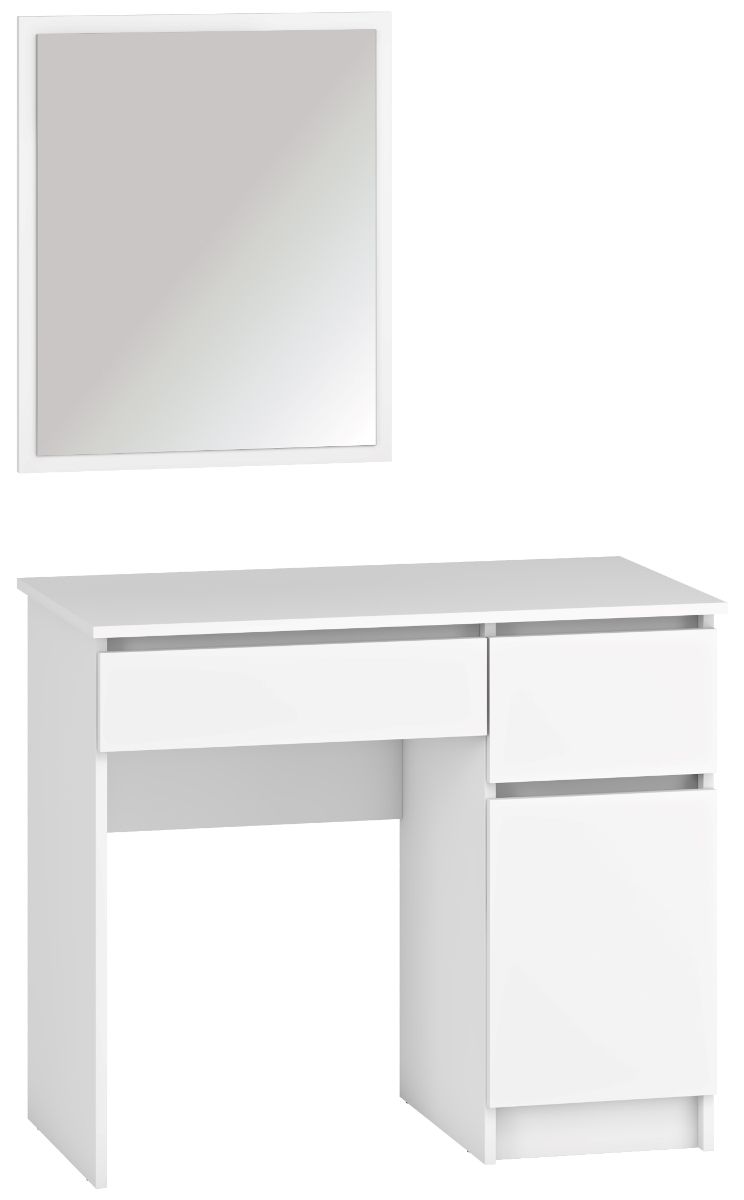 Toaletný stolík so zrkadlom Laholm - biela