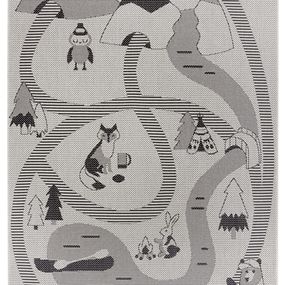 Hanse Home Collection koberce Detský kusový koberec Flatweave Kids rugs 104880 Cream / Black - 80x150 cm