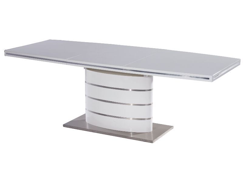 Jedálenský stôl Fano (lesk vysoký biely) (pre 6 osôb až 8 osôb)