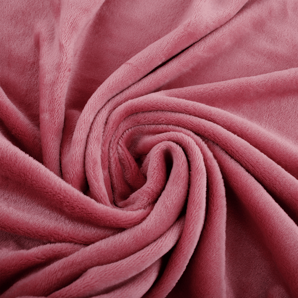 TEMPO-KONDELA ASTANA, plyšová deka s brmbolcami, ružová, 150x200 cm
