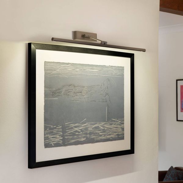 Astro Goya 760 – obrazové LED svietidlo, nikel, Obývacia izba / jedáleň, kov, 8W, Energialuokka: D, P: 76 cm
