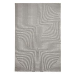 Svetlosivý umývateľný koberec z recyklovaných vlákien 120x170 cm Flores – Think Rugs