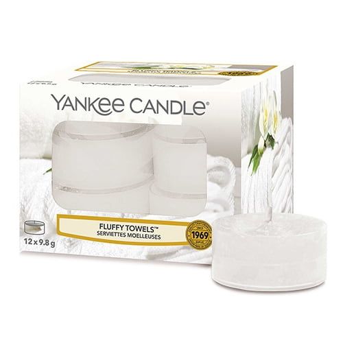 Yankee Candle Čajové sviečky Yankee Candle 12 ks - Fluffy Towels