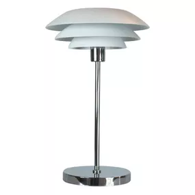 Dyberg Larsen DL31 stolná lampa, kov, biela, Obývacia izba / jedáleň, kov, E27, 25W, K: 50cm