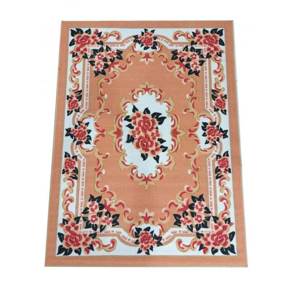 DomTextilu Krásny oranžový koberec s kvetinovým vzorom 43487-204944