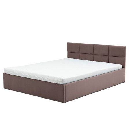 Čalúnená posteľ MONOS s penovým  matracom rozmer 160x200 cm Kakao