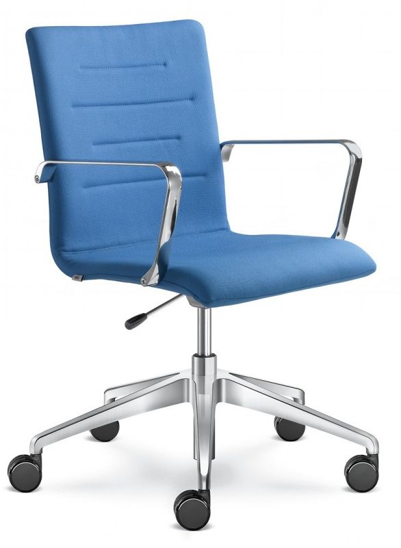 LD SEATING Kancelárska stolička OSLO 227, F80-N6, kríž a podrúčky leštěné