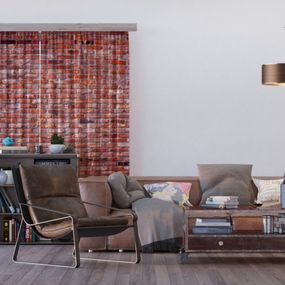 FCS XL 4823 AG Design textilný foto záves delený obrazový Brick Wall FCSXL 4823, veľkosť 180 x 160 cm