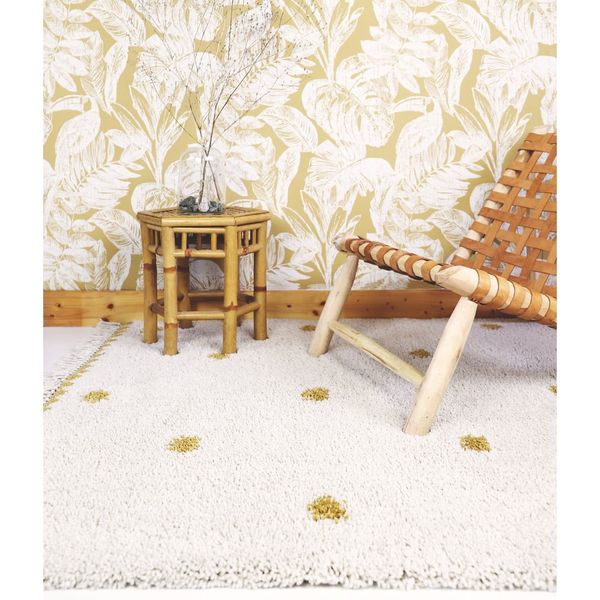 Béžovo-žltý koberec Nattiot Wooly, 120 x 170 cm