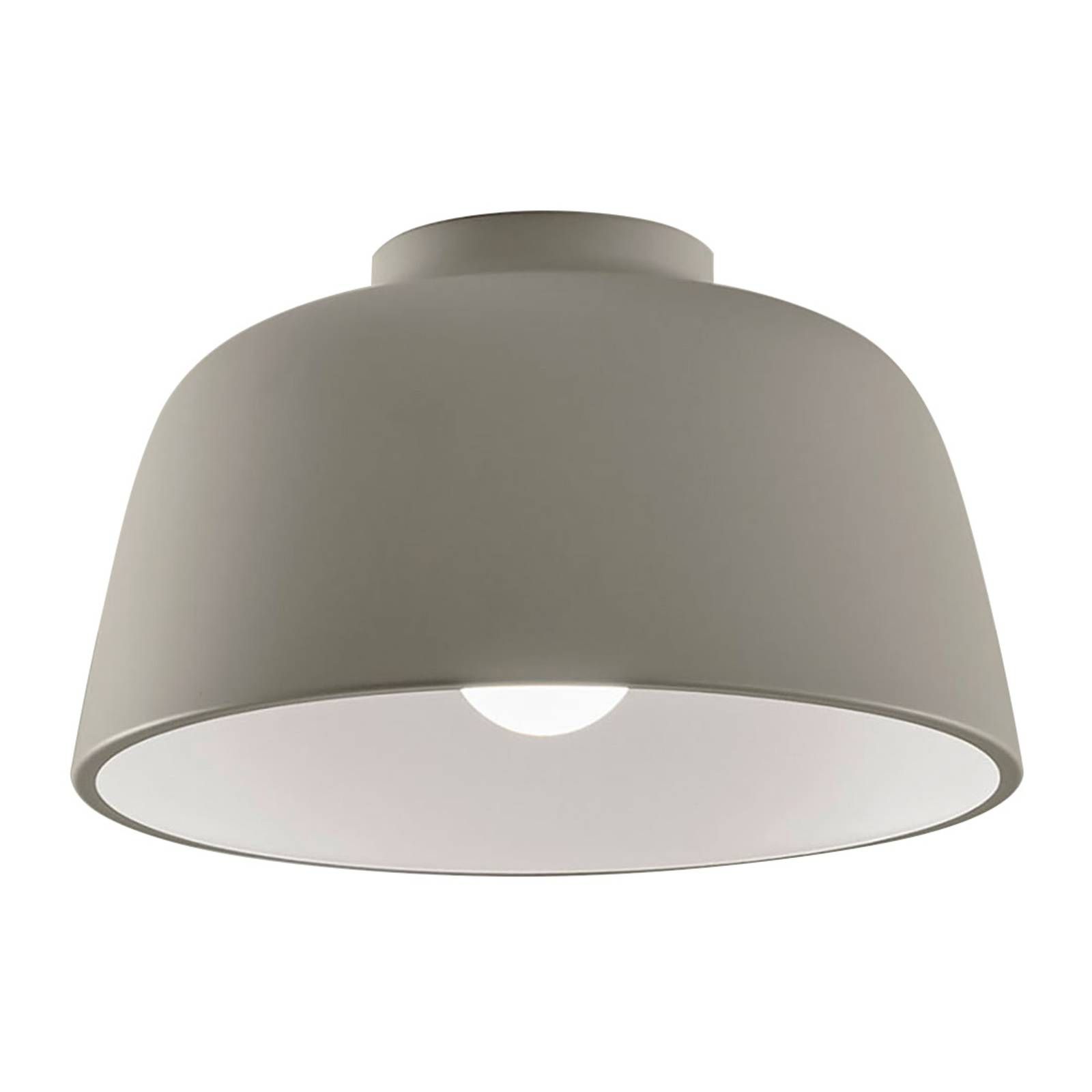 LEDS-C4 Miso stropné svetlo Ø 28, 5cm kameňová sivá, Obývacia izba / jedáleň, oceľ, E27, 40W, K: 16.8cm