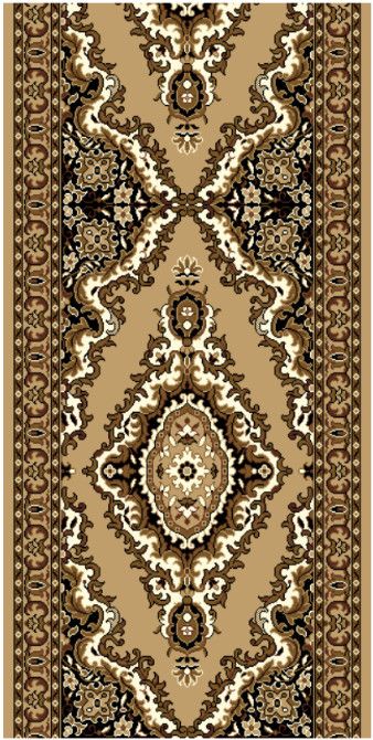 Alfa Carpets  Behúň na mieru TEHERAN T-102 beige - šíre 100 cm